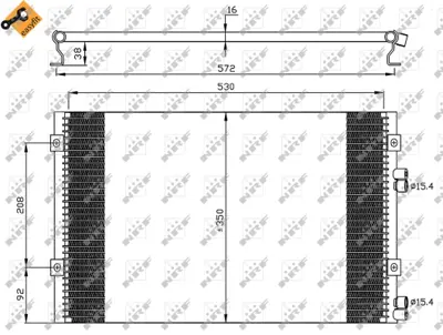 NRF 35608 Chrysler Pt Cruiser 2.2d 00-Condenser 