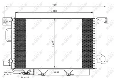 NRF 35623 Mercedes C-Series 2.2d 00-Condenserwith Dryer A2035000854