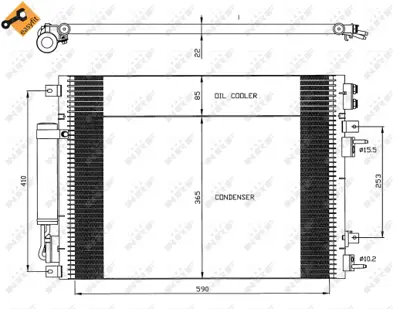 NRF 35626 Chrysler 300 3.0d 04-Condenserwith Dryer 