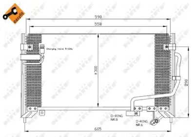 NRF 35650 Mazda 323 1.5 94-Condenser B01B61480