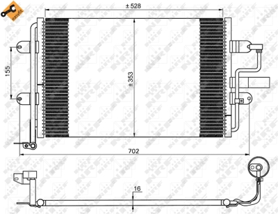 NRF 35733 Seat Leon 1.9d 99-Condenser 1J0820413P