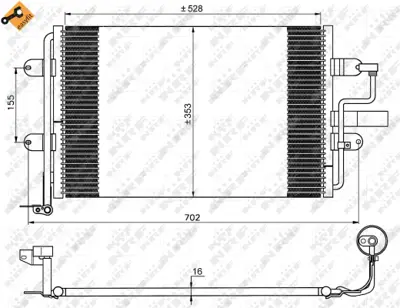 NRF 35733 Seat Leon 1.9d 99-Condenser 1J0820413P
