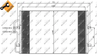 NRF 35802 Klıma Radyatoru P806 / Expert / Evasıon Jumpy  / Fıat Scudo Ulysse / Lancıa Zeta /  6455Q6 E163201