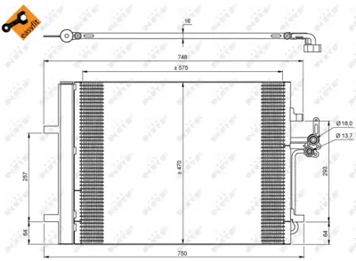 NRF 35850 Klıma Radyatoru Mondeo Iv S Max 07 /> Galaxy 1.6 / 1.8 / 2.0 / 2.0tdcı 07 /> Landrover Freelander 2. 6G9119710BE 9G9119710BA LR023921