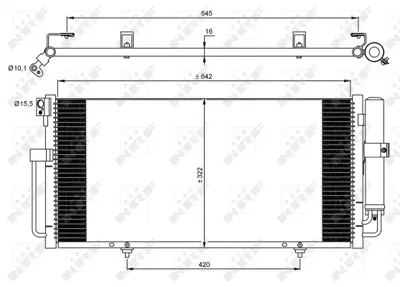 NRF 35875 Subaru Impreza 2.0 01-Condenserwith Dryer 73210FE010