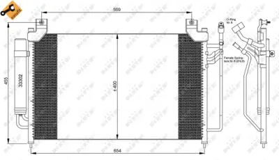 NRF 35881 Klıma Radyatoru Mazda Cx7 2.2d 07- EHY46148Z
