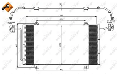 NRF 35908 Klıma Radyator Movano Master Eskı 7701044407 9161209