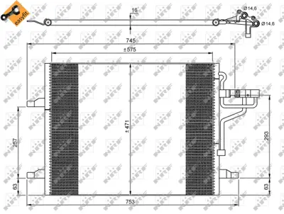 NRF 35936 Klıma Radyatoru Kondanser Ford Kuga I 07 >14 2.0 Tdcı 8V4119710AB