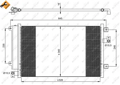 NRF 35942 Fıat Multipla 1.9d 99-Condenserwith Dryer 51804559