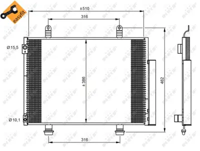 NRF 35944 Suzukı Swift 1.2 11-Condenserwith Dryer 9531071L01