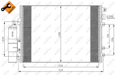 NRF 35967 Klıma Radyatoru  Renault Kangoo 1.5d 98- 2765000QAM 8660002515