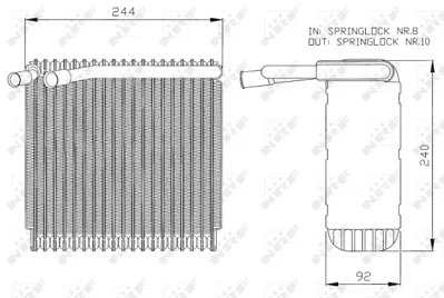 NRF 36027 Volvo 800 2.4 92-Evaporators 9187139