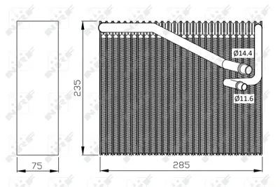NRF 36081 Opel Astra 1.7d 04-Evaporatorswithout Expansion Valve 9193691