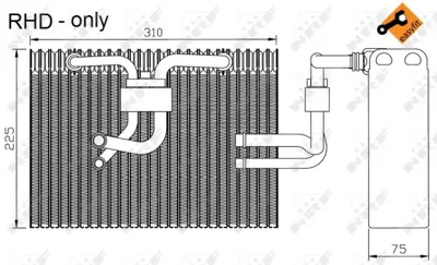 NRF 36101 Saab 9-5 2.0 98-Evaporatorswithout Expansion Valve 400111316