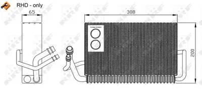 NRF 36117 Mercedes E-Series 2.2d 02-Evaporators A2118300258