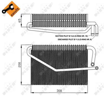 NRF 36122 Evaporator W203 00>07 Cl203 02>08 S203 02>07 C209 02>09 A209 02>10 W463 98> A2098300358