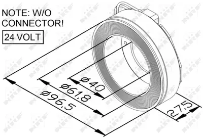 NRF 38448 Mercedes C-Series 1.8 94-Coil,Clutch Compressor A5412301511