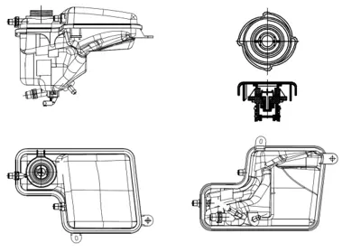 NRF 454034 Bmw 7 4.4 02-Expansion Tank, Radiatorwithout Sensor 7543003
