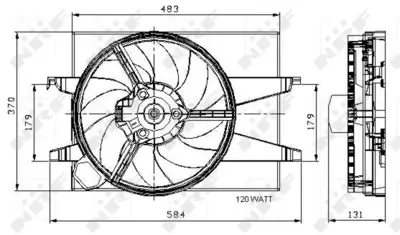 NRF 47007 Fan Motoru Davlumbazlı Fıesta V 01>06 Fusıon 01>12 1,6 16v Mazda Iı Mazda Iıı 2S6H8C607FF