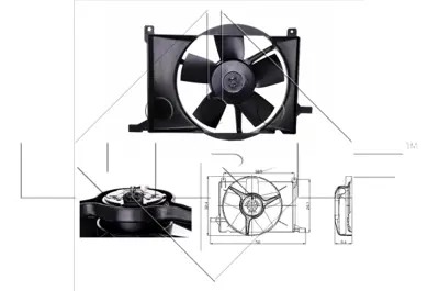 NRF 47009 Opel Corsa 1.4 93-Fan Complete 90510209 9117716