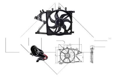 NRF 47012 Opel Corsa 1.2 01-Fan Complete 9158007