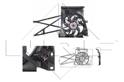 NRF 47013 Opel Vectra 1.6 96-Fan Complete 52479133