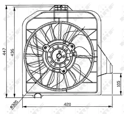 NRF 47032 Chrysler Voyager 2.4 00-Fan Complete 