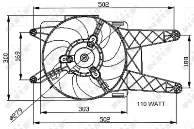 NRF 47039 Fıat Seicento 1.1 98-Fan Complete 51732956