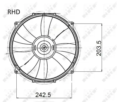 NRF 47045 Fan Motoru Sag (Klıma) W202 93>00 S202 96>01 C208 98>02 A208 98>02 W210 95>00 S210 96>00 A0015001393