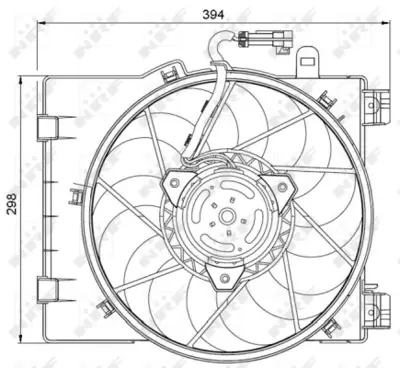 NRF 47063 Fan Motoru Komple Davlumbazlı Opel Combo / Corsa C 170w 294mm 9158008