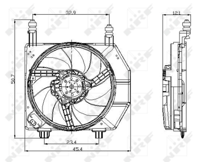 NRF 47077 Ford Fiesta 1.3 96-Fan Complete 96FB8C607CL