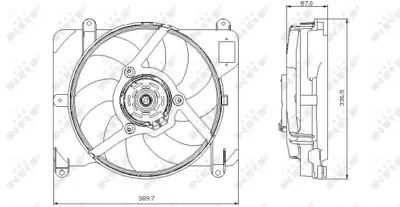 NRF 47255 Lancıa Ypsilon 1.2 96-Fan Complete 7766278