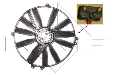 NRF 47300 Mercedes 190-Series 1.8 83-Fan Complete A0005007193
