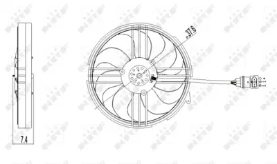 NRF 47409 Vw Polo 1.4d 95-Fan Complete 6N0959453P