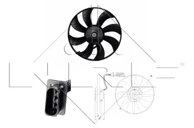 NRF 47410 Radyator Fanı Vw Polo 1.4d 02- 6Q0959455N