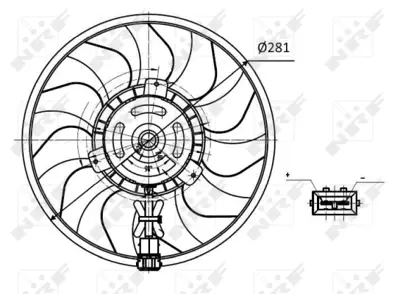 NRF 47418 Vw Transporter 1.9d 91-Fan Complete 701959455G
