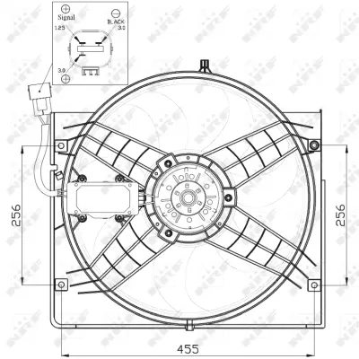 NRF 47442 Fan Komple Bmw M47 E46 7801423