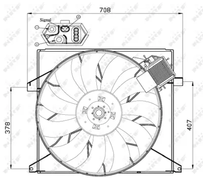 NRF 47446 Radyator Fanı (Komple) Ml-Class Ml 55 Amg 00>05 A1635000293