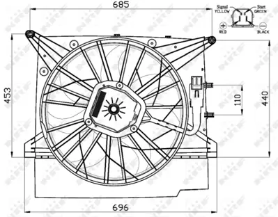 NRF 47461 Fan Motoru Volvo Xc90 2.4d 02> 06 8634069