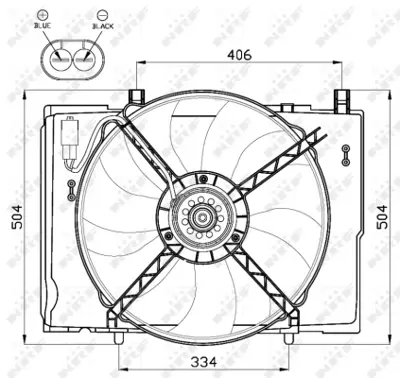 NRF 47473 Chrysler Crossfire 3.2 04-Fan Complete 