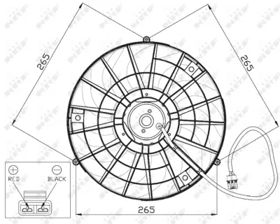 NRF 47483 Opel Corsa 1.0 93-Fan Complete 90511262 93170237