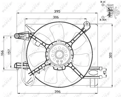 NRF 47486 Fan Motoru (Davlumbazlı) Daewoo Matız 98> 96611266