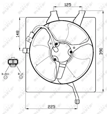 NRF 47517 Honda Cr-V 2.0 96-Fan Complete 38616PT3A03