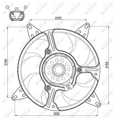 NRF 47543 Fıat Panda 1.1 81-Fan Complete 46777422