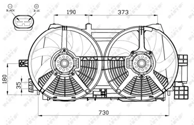 NRF 47556 Renault Espace 2.2d 97-Fan Complete 7701471357