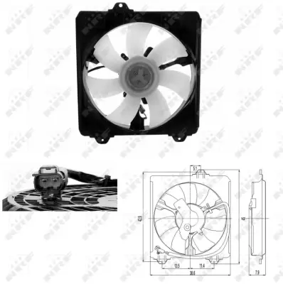 NRF 47695 Toyota Rav 4 2.0d 00-Fan Complete 1671128180