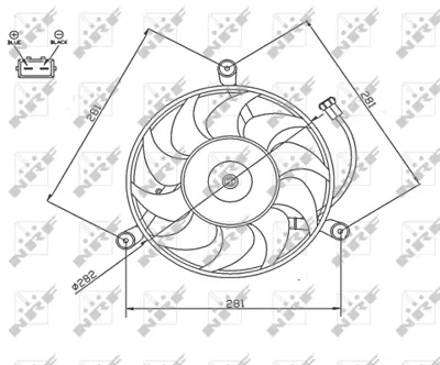 NRF 47745 Radyator Fanı Vw Transporter 1.9d 91- 701959455J