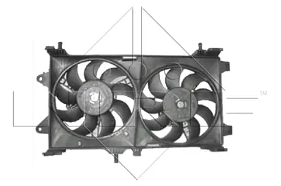 NRF 47802 Fıat Punto 1.9d 00-Fan Complete 51753624