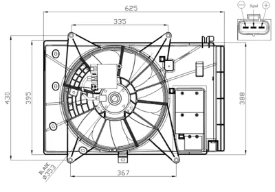 NRF 47949 Mazda Cx3 2.0 15-Fan Complete PEHH15025