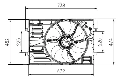 NRF 47950 Vw Passat 2.0d 15-Fan Complete 5Q0959455AG 5Q0959455N